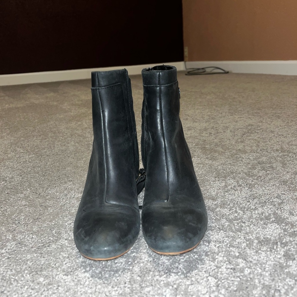 TOMS black ankle booties